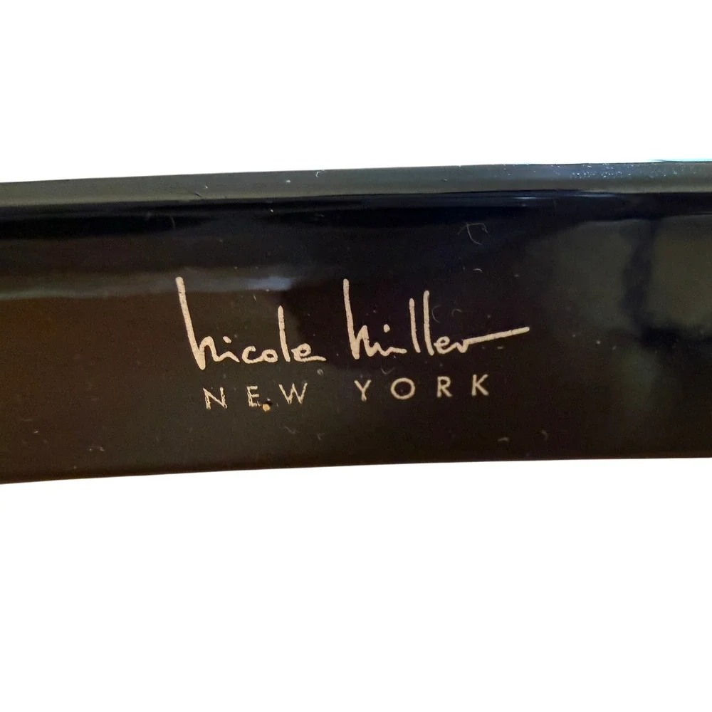 Nicole Miller NM23136 Black Square Reading Glasses Readers +2.50 Minimalist Chic